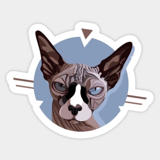 Angry Sphynx Cat Sticker